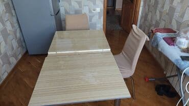 Mətbəx üçün, İşlənmiş, Açılan, Dördbucaq masa, 2 stul lalafo.az -da Mətbəx üçün, İşlənmiş, Açılan, Dördbucaq masa, 2 stul