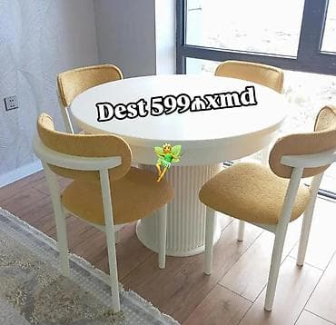 Mətbəx üçün, Yeni, Yumru masa, 4 stul lalafo.az -da Mətbəx üçün, Yeni, Yumru masa, 4 stul