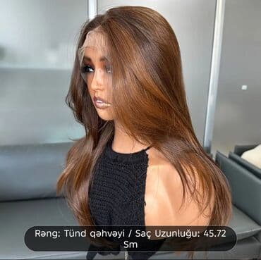 Tünd qəhvəyi rəngdə, 45.72 sm uzunluqda parik - Stil: Uzun, təbii lalafo.az -da Tünd qəhvəyi rəngdə, 45.72 sm uzunluqda parik - Stil: Uzun, təbii
