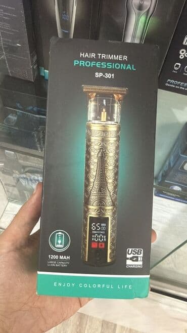 Profesional saç və saqqal trimmeri SP-301 - Metal bədən, oyma dizayn lalafo.az -da Profesional saç və saqqal trimmeri SP-301 - Metal bədən, oyma dizayn
