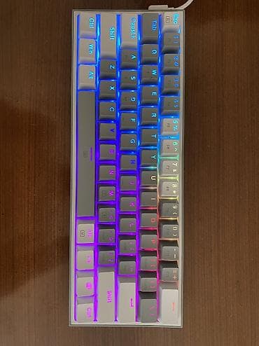 Redragon K617 FIZZ (K617-RGB) 60% Grey-White Mexaniki Gaming lalafo.az -da Redragon K617 FIZZ (K617-RGB) 60% Grey-White Mexaniki Gaming