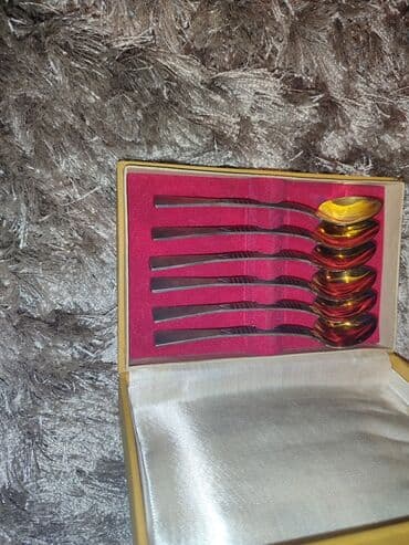 Melixior qızıl suyuna salınmış çay qaşıqları 6ədəd işlənməmiş 40 lalafo.az -da Melixior qızıl suyuna salınmış çay qaşıqları 6ədəd işlənməmiş 40