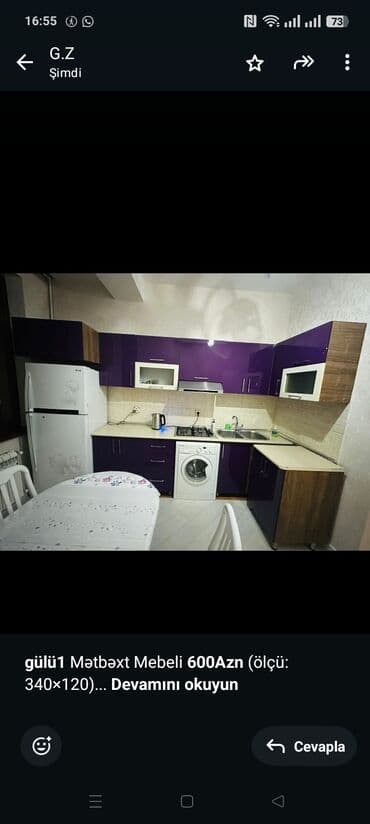 *gülü1* Mətbəxt Mebeli *600Azn* (ölçü: 340×120) ☑️Qaz lalafo.az -da *gülü1* Mətbəxt Mebeli *600Azn* (ölçü: 340×120) ☑️Qaz