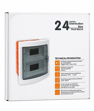 Elektrik siqorta qutusu 24 modul üçün quraşdırılan paylayıcı qutu - at lalafo.az Elektrik siqorta qutusu 24 modul üçün quraşdırılan paylayıcı qutu -