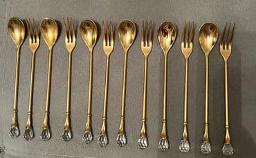 6 eded dekorativ çəngəllər və 6 eded qaşıqlar lalafo.az -da 6 eded dekorativ çəngəllər və 6 eded qaşıqlar