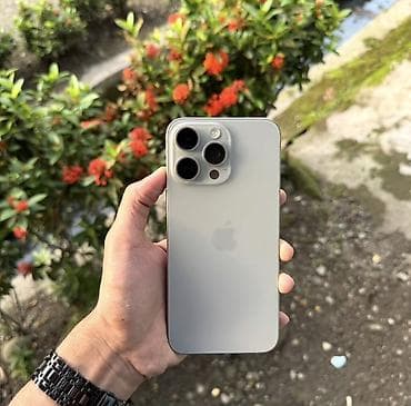 IPhone 15 Pro Max, 256 GB, Natural Titanium, Face ID lalafo.az -da IPhone 15 Pro Max, 256 GB, Natural Titanium, Face ID