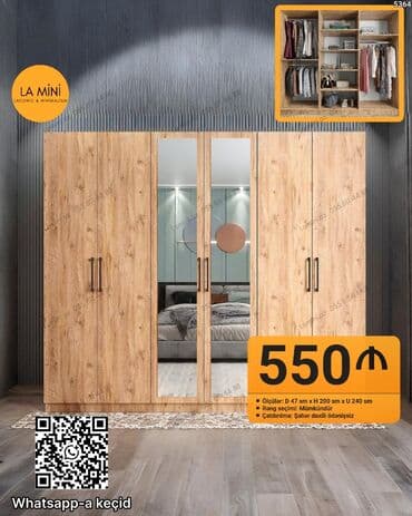 Açılan, 4 qapılı Düz dolab, Qarderob, paltar dolabı lalafo.az -da Açılan, 4 qapılı Düz dolab, Qarderob, paltar dolabı