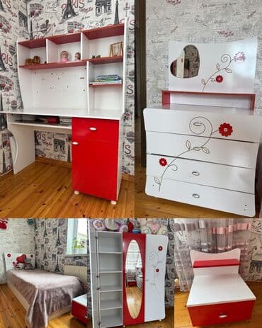 Qız üçün, İşlənmiş, 2 təknəfərlik çarpayı, Yazı masası, Dolab, Termo lalafo.az -da Qız üçün, İşlənmiş, 2 təknəfərlik çarpayı, Yazı masası, Dolab, Termo