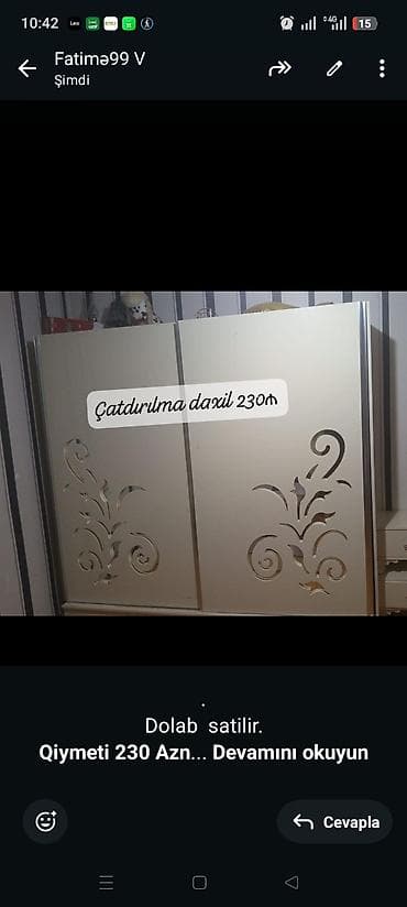 . Dolab satilir. *Qiymeti 230 Azn* *catdirilma pulsuz .* Unvan lalafo.az -da . Dolab satilir. *Qiymeti 230 Azn* *catdirilma pulsuz .* Unvan