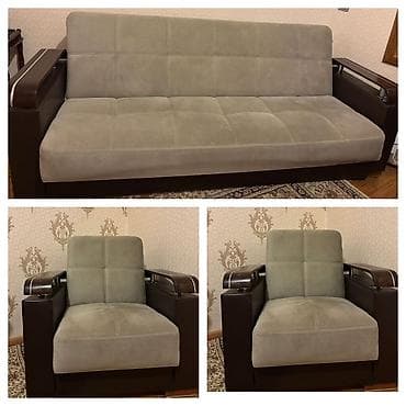 İşlənmiş, Divan, 2 kreslo, Bazalı, Açılan lalafo.az -da İşlənmiş, Divan, 2 kreslo, Bazalı, Açılan