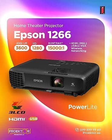 İşlənmiş Portativ Proyektor Epson, Ödənişli çatdırılma lalafo.az -da İşlənmiş Portativ Proyektor Epson, Ödənişli çatdırılma