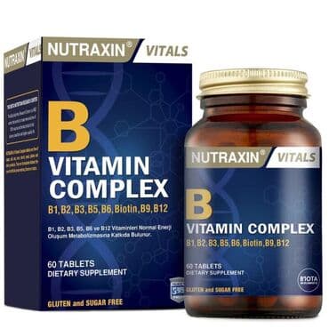 Məhsul: Nutraxin Vitals B Vitamin Complex Tərkib: B1, B2, B3, B5, B6 lalafo.az -da Məhsul: Nutraxin Vitals B Vitamin Complex Tərkib: B1, B2, B3, B5, B6