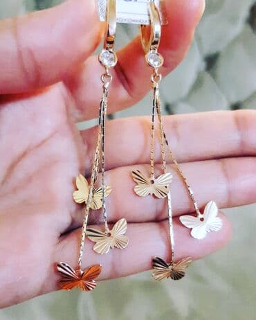 Sırğa, Sarı qızıl, 585 Əyar, 394 g lalafo.az -da Sırğa, Sarı qızıl, 585 Əyar, 394 g