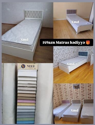 Təknəfərlik çarpayı, Bazalı, Matras ilə, Siyirməsiz lalafo.az -da Təknəfərlik çarpayı, Bazalı, Matras ilə, Siyirməsiz