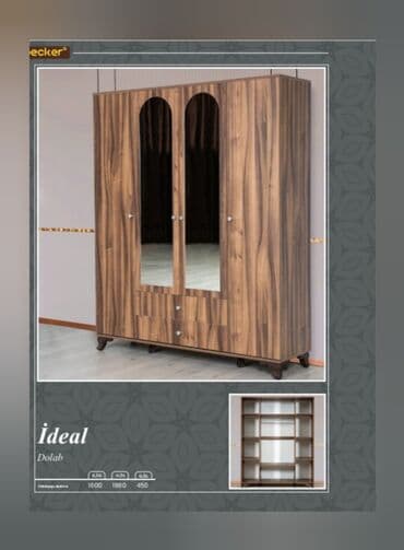 Yeni, Açılan, 4 qapılı Düz dolab, Qarderob, paltar dolabı, Türkiyə lalafo.az -da Yeni, Açılan, 4 qapılı Düz dolab, Qarderob, paltar dolabı, Türkiyə