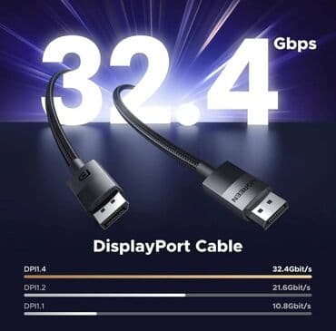 🔌 UGREEN DP114 80390 DisplayPort Kabeli – 8K/60Hz, DP 1.4, 1m Cable lalafo.az -da 🔌 UGREEN DP114 80390 DisplayPort Kabeli – 8K/60Hz, DP 1.4, 1m Cable
