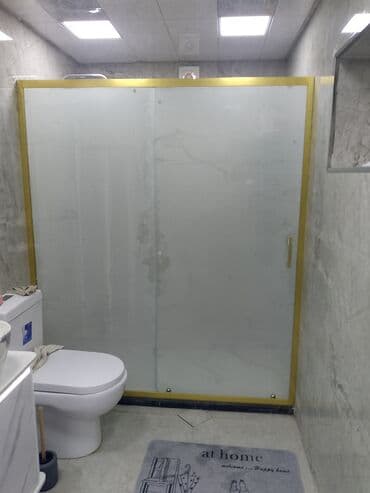 Qızılı çərçivəli sürüşkən şüşə duş kabinəsi - İkiqat sürüşən qapı lalafo.az -da Qızılı çərçivəli sürüşkən şüşə duş kabinəsi - İkiqat sürüşən qapı