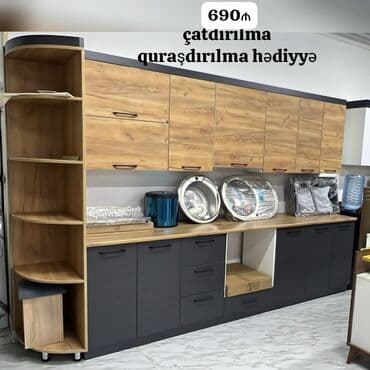Mətbəxt mebeli 699m vitrin malidi 3 metr çatdirilma quraşdırılma lalafo.az -da Mətbəxt mebeli 699m vitrin malidi 3 metr çatdirilma quraşdırılma