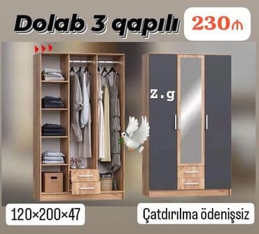 Yeni, Düz dolab, Qarderob, paltar dolabı lalafo.az -da Yeni, Düz dolab, Qarderob, paltar dolabı