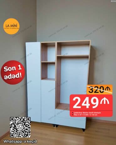 Yeni, Açılan, 2 qapılı Düz dolab, Dəhliz dolabı, Azərbaycan lalafo.az -da Yeni, Açılan, 2 qapılı Düz dolab, Dəhliz dolabı, Azərbaycan