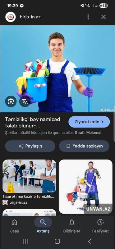 İdman zalina təmizlikçi bəy tələb olunur. 08:00-15:00. 450 manat əmək lalafo.az -da İdman zalina təmizlikçi bəy tələb olunur. 08:00-15:00. 450 manat əmək