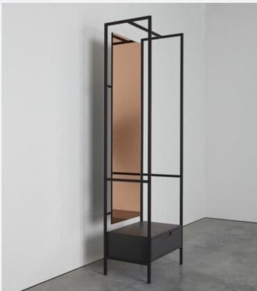 Minimalist giriş üçün paltar asqısı və güzgü sistemi - Material: mat lalafo.az -da Minimalist giriş üçün paltar asqısı və güzgü sistemi - Material: mat