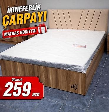 İkinəfərlik çarpayı – matras hədiyyə! - Zərif və müasir dizaynlı lalafo.az -da İkinəfərlik çarpayı – matras hədiyyə! - Zərif və müasir dizaynlı
