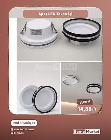 Spot LED tavan içi işıqlandırma - Tavan daxili quraşdırma üçün lalafo.az -da Spot LED tavan içi işıqlandırma - Tavan daxili quraşdırma üçün