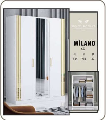 Yeni, 3 qapılı Düz dolab, Qarderob, paltar dolabı lalafo.az -da Yeni, 3 qapılı Düz dolab, Qarderob, paltar dolabı