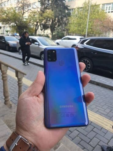 Samsung Galaxy A21S, 32 GB, rəng - Göy, Zəmanət, Sensor, Barmaq izi lalafo.az -da Samsung Galaxy A21S, 32 GB, rəng - Göy, Zəmanət, Sensor, Barmaq izi