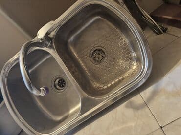 Cмесители для душа: Прямоугольная Кухонная мойка, Нержавейка at lalafo.az — 1 Cмесители для душа: Прямоугольная Кухонная мойка, Нержавейка — 1