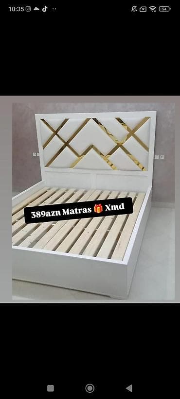 Ağ rəngdə ikinəfərlik çarpayı karkası. Başlıq hissəsi üzərində qızılı at lalafo.az Ağ rəngdə ikinəfərlik çarpayı karkası. Başlıq hissəsi üzərində qızılı