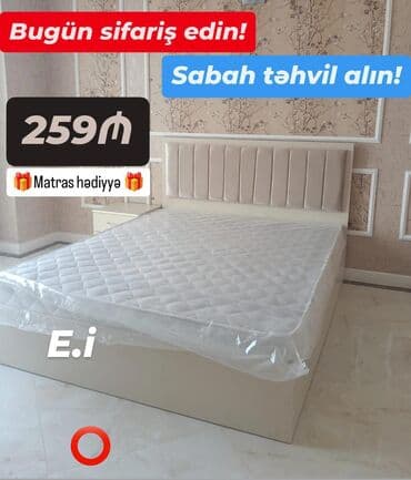 Yeni, İkinəfərlik çarpayı, Bazasız, Matras ilə, Siyirməsiz lalafo.az -da Yeni, İkinəfərlik çarpayı, Bazasız, Matras ilə, Siyirməsiz