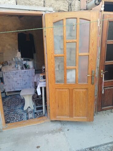 Lesa: Taxta giriş qapısı - Material: təbii ağac (şüşəli dizayn) - Dizayn lalafo.az -da — 2 Lesa: Taxta giriş qapısı - Material: təbii ağac (şüşəli dizayn) - Dizayn — 2