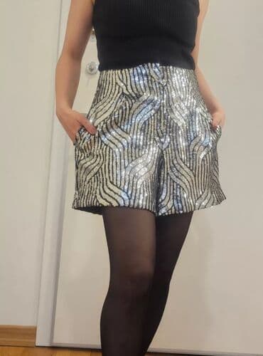 şortlar: Şort, Zara, S, rəng - Gümüşü lalafo.az -da — 4 şortlar: Şort, Zara, S, rəng - Gümüşü — 4