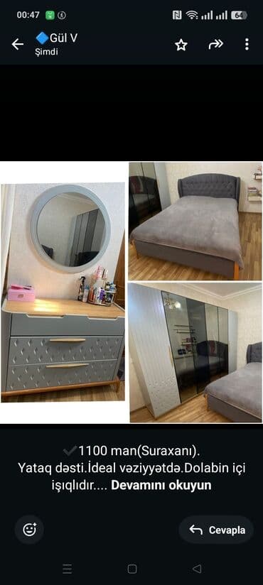 ✔️1100 man(Suraxanı). Yataq dəsti.İdeal vəziyyətdə.Dolabin içi lalafo.az -da ✔️1100 man(Suraxanı). Yataq dəsti.İdeal vəziyyətdə.Dolabin içi