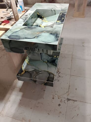 Mərmər effektli konsol-lavabo modulu - Material: Parlaq səthli lalafo.az -da Mərmər effektli konsol-lavabo modulu - Material: Parlaq səthli