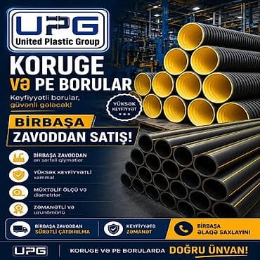 UPG – Koruge və PE borular Məhsul: - Koruge (ikiqat divarlı) və PE lalafo.az -da UPG – Koruge və PE borular Məhsul: - Koruge (ikiqat divarlı) və PE