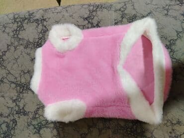 Pişik/kiçik it üçün isti geyim – pembe tüklü sviter - Material lalafo.az -da Pişik/kiçik it üçün isti geyim – pembe tüklü sviter - Material