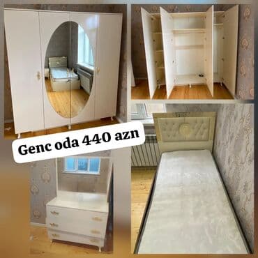 Genc oda satilir 440 azn deste daxildir carpayi (versace ) genis dolab lalafo.az -da Genc oda satilir 440 azn deste daxildir carpayi (versace ) genis dolab
