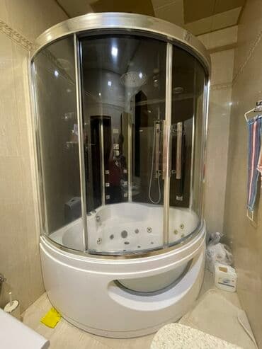 Джакузи кабины: - Şüşə sürgülü qapılar, oval formalı dizayn - Akril vanna hissəsi at lalafo.az — 4 Джакузи кабины: - Şüşə sürgülü qapılar, oval formalı dizayn - Akril vanna hissəsi — 4