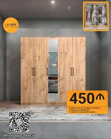 Açılan, 6 qapı Düz dolab, Qarderob, paltar dolabı lalafo.az -da Açılan, 6 qapı Düz dolab, Qarderob, paltar dolabı