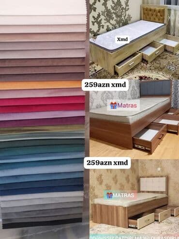 Yeni, Təknəfərlik çarpayı, Bazasız, Matras ilə, Siyirməli lalafo.az -da Yeni, Təknəfərlik çarpayı, Bazasız, Matras ilə, Siyirməli