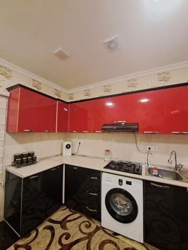 Mətbəx mebeli dəsti - Üst modullar: parlaq qırmızı fasadlar, uzun lalafo.az -da Mətbəx mebeli dəsti - Üst modullar: parlaq qırmızı fasadlar, uzun