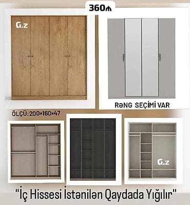 3 qapılı, Rəngli, Açılan, Düz dolab lalafo.az -da 3 qapılı, Rəngli, Açılan, Düz dolab