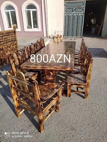 Новый, Прямоугольный стол, 4 стула, Нераскладной, Со стульями, Дерево, Азербайджан at lalafo.az Новый, Прямоугольный стол, 4 стула, Нераскладной, Со стульями, Дерево, Азербайджан