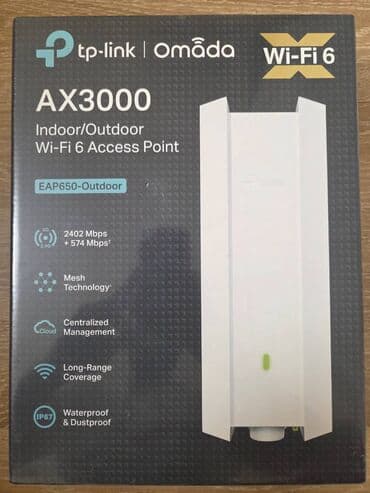 TPLINK EAP650 outdoor acceess point AX3000 WIFI 6 Dəyərində aşağı lalafo.az -da TPLINK EAP650 outdoor acceess point AX3000 WIFI 6 Dəyərində aşağı