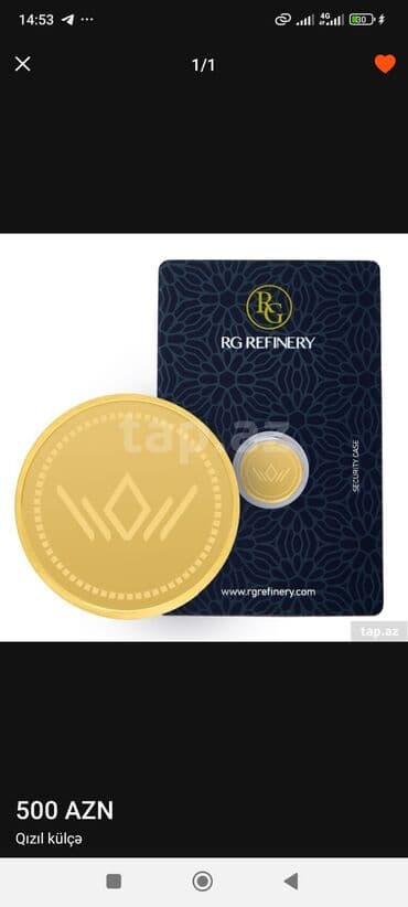 RG Refinery qızıl sikkəsi - Brend: RG Refinery - Format: kapsullu lalafo.az -da RG Refinery qızıl sikkəsi - Brend: RG Refinery - Format: kapsullu