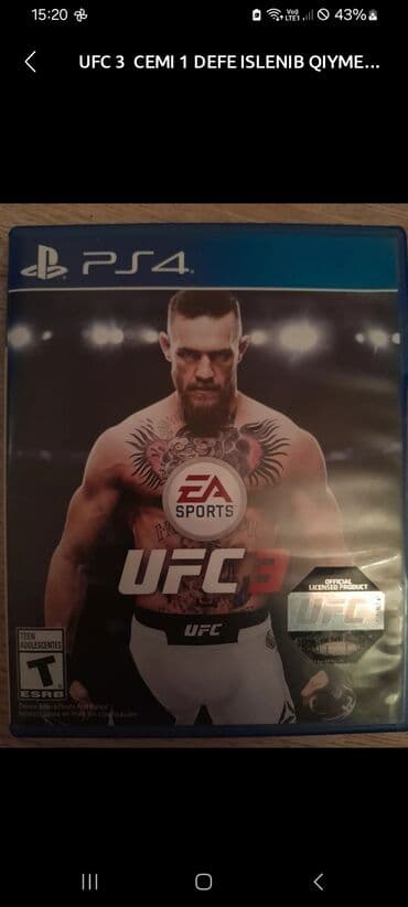 PS4 üçün EA Sports UFC 3 oyun diskı oyun cox az oynanilib - lalafo.az -da PS4 üçün EA Sports UFC 3 oyun diskı oyun cox az oynanilib -