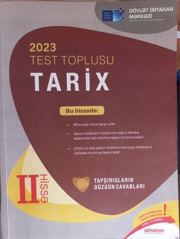 Ümumi Tarix Testlər 11-ci sinif, DİM, 2-ci hissə, 2023 il lalafo.az -da Ümumi Tarix Testlər 11-ci sinif, DİM, 2-ci hissə, 2023 il